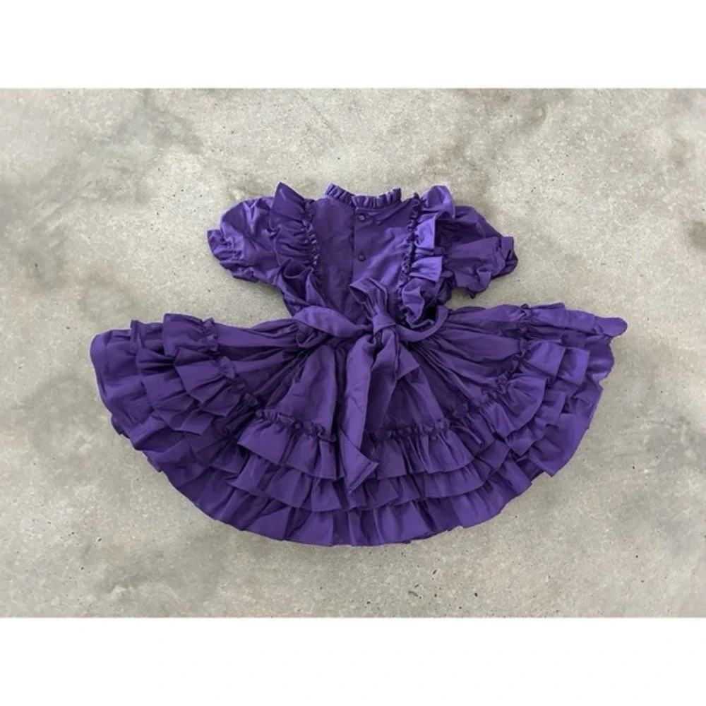 VINTAGE Martha's‎ Miniatures We're Fussy Full Circle Purple Pageant Dress Sz 5